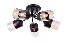 Люстра потолочная пятирожковая Escada E27 Черная картинка 